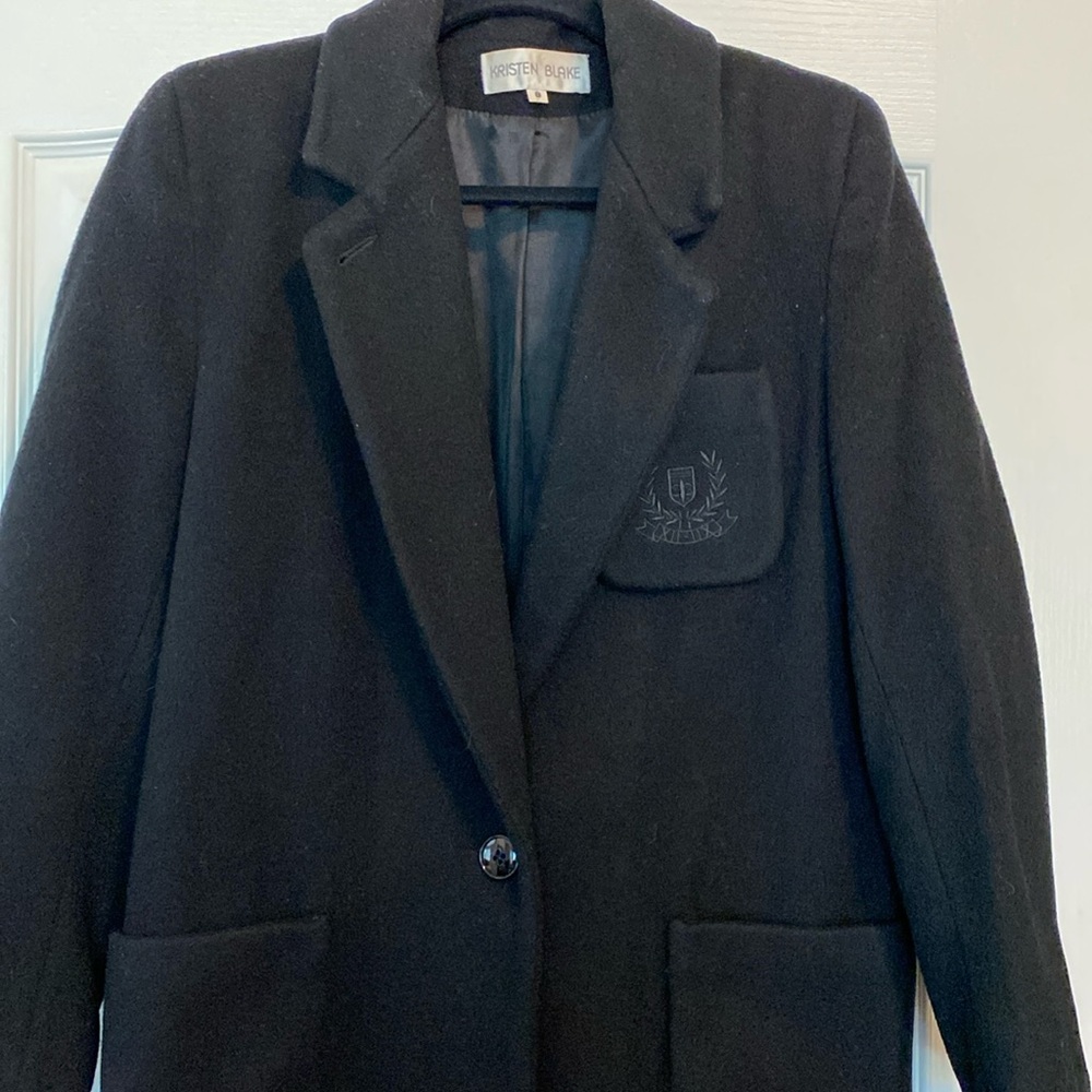 Black 3/4 length wool coat